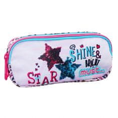 TWM penál shine bright girls 21 x 6 x 9 cm polyester růžový