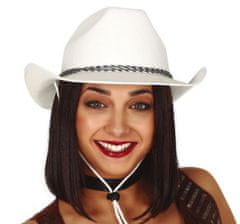 TWM Kovbojský klobouk Dallas sametově bílý jednorozměrný