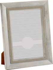 TWM fotorámeček 13 x 18 cm dřevo/sklo matný bílý