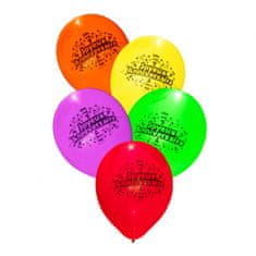 TWM LED balónek Joyeux Anniversaire latex 5 kusů
