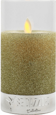 TWM Led svíčka Be Dazzled, 7 x 15 cm, zlaté sklo