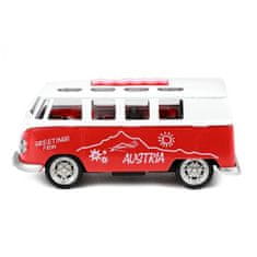 TWM Austria retro autobus 12 x 5 x 5,5 cm červenobílá ocel