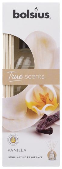 TWM True Scents vonný difuzér vanilkové sklo 45 ml