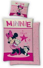 TWM Povlak na přikrývku Minnie Mouse Pink 140 x 200 cm