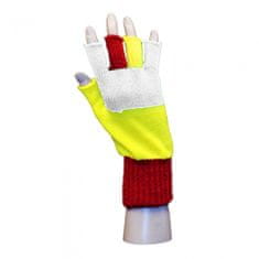 TWM unisex rukavice bez prstů žluté / červené / bílé jedné velikosti