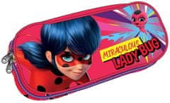 TWM dívčí Penál Miraculous 23,5 x 10,5 cm, polyester růžový