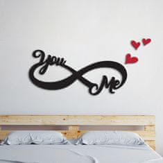 TWM Samolepka na zeď 3D Me & You 47 x 70 cm černá pěna