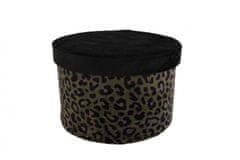 TWM Úložný box panther 22 x 22 x 15 cm zelený/černý fleece