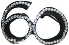 TWM brýle 60 let.Diamantový rám černý velikost one size