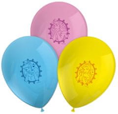 TWM Balónky Princess Glamour 28 cm růžové / modré / žluté 8 ks