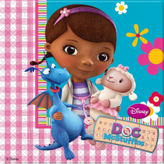 TWM párty ubrousky Doc McStuffins 33 x 33 cm, papír 20 ks