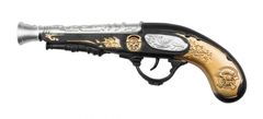 TWM Pirátská pistole zlatá / černá 28 cm