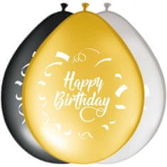 TWM sada balónků "Happy Birthday" 30 cm latex 8 kusů