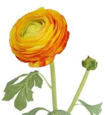 TWM umělá květina Ranunculus 59 x 16 cm oranžová