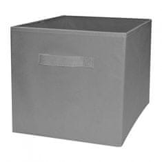 TWM skládací úložný box 31 x 31 cm šedý karton