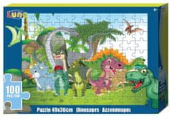 TWM barevný obrázek a puzzle Dinosauři 49 cm kartonová krabice 100 kusů