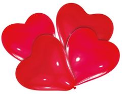 TWM balónkové srdce 30 cm červený latex 4 kusy