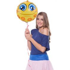 TWM Balónek Emotikon Kisses 43 cm žlutá fólie