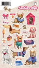 TWM List samolepky Fashion Dogs junior 19 x 11 cm PVC růžové