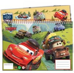 TWM Zápisník Cars 33 x 23 cm zelený kroužkový pořadač 2 díly