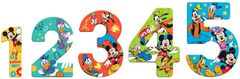 TWM puzzle Mickey Mouse 1-5 kartonových červená / modrá / žlutá 15 kusů