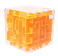 TWM hlavolam mega bludiště kostka 8 x 8 x 8 cm oranžová