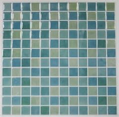 TWM StickTiles Modrá mozaika 27 x 27 cm PVC aqua 4 kusy