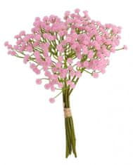 TWM umělá rostlina gypsophila větvička 33 cm růžová / zelená