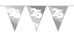 TWM vlajková čára 25 let 10 metrů stříbrná