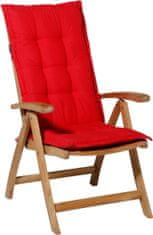 TWM Polštářek na zahradní židli Panama 105 x 50 cm z polybavlny červený