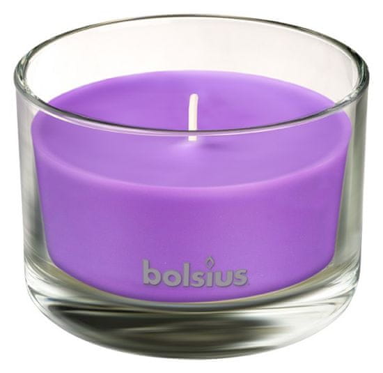 TWM Vonná svíčka True Scents Lavender 9,2 cm sklo / fialový vosk