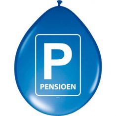 TWM Balonky Pension 30 cm latexová modrá / bílá 8 ks