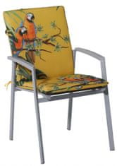 TWM Polštář na židli Riff 97 x 49 x 4 cm polybavlna žlutá