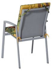 TWM Polštář na židli Riff 97 x 49 x 4 cm polybavlna žlutá