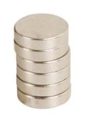 TWM Stříbrný neodymový magnet 12 x 12 x 3 mm 6 ks