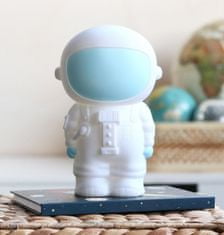 TWM Plechovka na peníze astronaut 16,5 cm PVC bílá