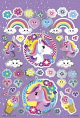 TWM Sada samolepek Unicorn Booklet 14 x 21 cm 4 listy