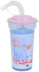 TWM hrnek na pití s brčkem Frozen Girls 400 ml růžová / modrá