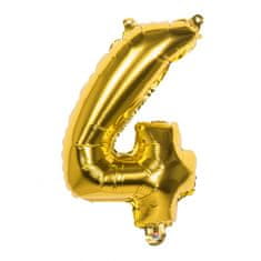 TWM balónek číslo 4 fólie 66 cm zlatá