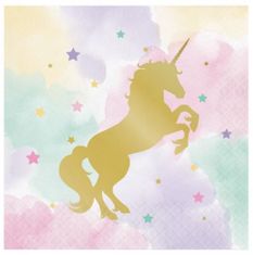 TWM ubrousky Unicorn Sparkle 33 x 33 cm, papír 16 ks