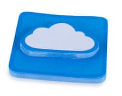 TWM Zápisník 3D Cloud 7,5 cm modrý papír
