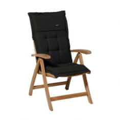 TWM Polštářek na zahradní židli Rib 105 x 50 cm akrylová černá