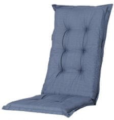 TWM Polštářek na zahradní židli Basic 123 x 50 x 7 cm polybavlna modrý