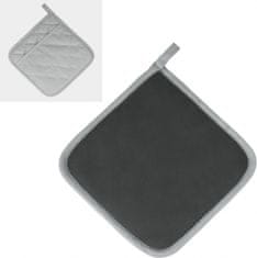 TWM protiskluzová podložka 22 x 22 cm bavlna šedá/černá
