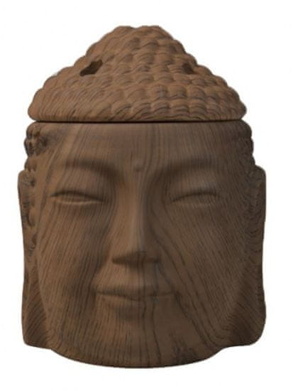 TWM Buddha voskový hořák, 12 x 14 cm, keramická hnědá