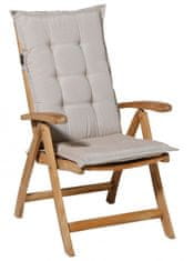 TWM Polštářek na zahradní židli Panama 123 x 50 cm polycotton matný šedý
