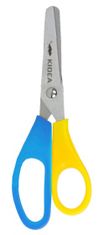TWM Řemeslné nůžky s kulatou špičkou 12,5 cm žlutá / modrá