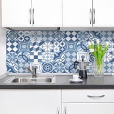 TWM samolepka na zeď Backsplash Blue Clementine 45x180cm PVC modrá