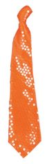 TWM Kravata flitry 40 cm oranžová