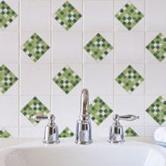 TWM samolepky na obklady Decor Tiles zelené 30 x 30 cm PVC zelené